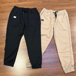 Black & Tan Jogger Pants